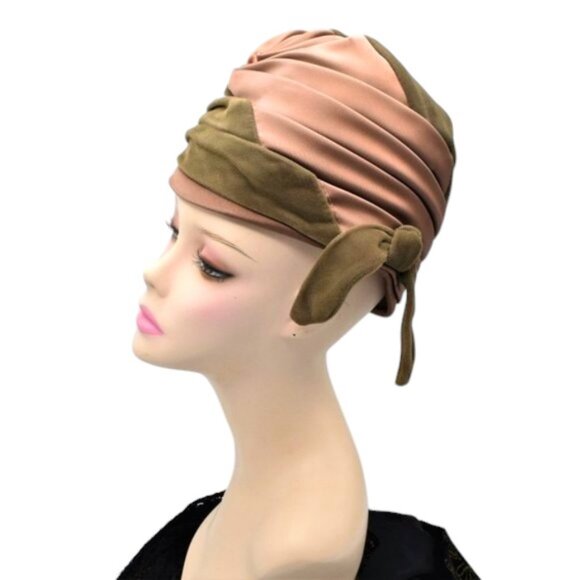 EUC Vintage MCM Velvet & Satin Cloche Hat - Picture 1 of 11